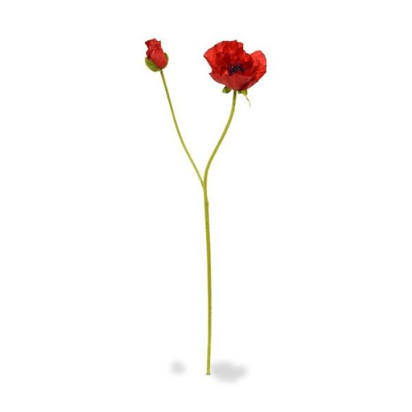 Klaproos Deluxe kunstbloem 70 cm rood Deze schitterende Klaproos Deluxe kunstbloem