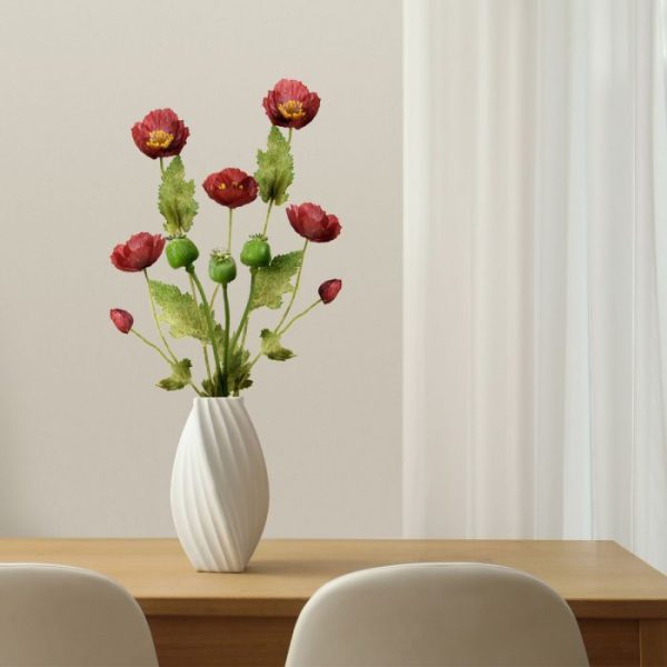 maar ook voelt. Deze kunstklaproos tak bestaat uit één stevige steel met vier bloemen in verschillende groeifasen. De vier bladeren variëren in grootte en vorm voor een nog realistischer effect. Dankzij de flexibel te buigen constructie kunt u de kunsttak zelf nog naar wens modelleren. Leuk om...