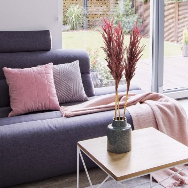 Kunst Pampaspluim 80 cm burgundy 5