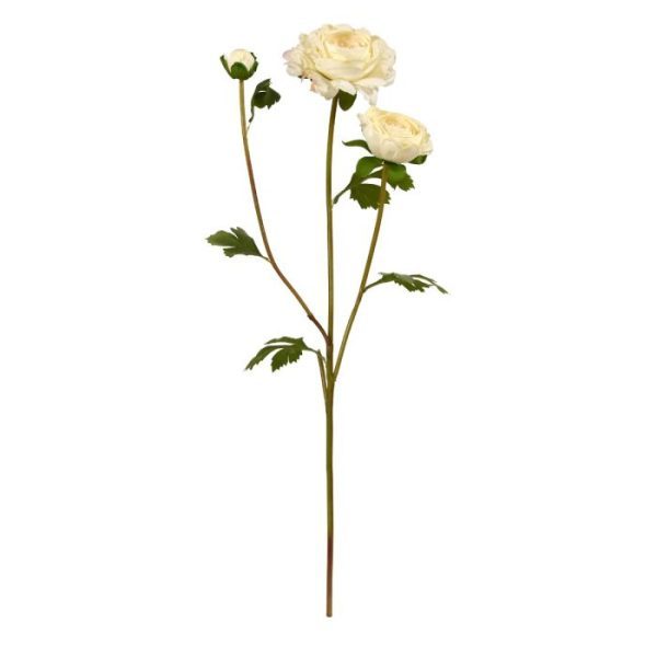 Kunst steelbloemen Kunst Ranonkeltak 60 cm creme 2