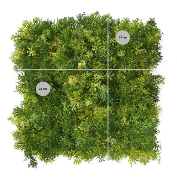 Kunst Rendier Mosmat 25x25 cm groen Wacht eens even… heeft u deze bijzondere kunst mosmat met Rendiermos (Cladina) al ontdekt? Die is met zijn in hoogte verspringende