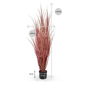Wat ruist daar door het struikgewas... zou zomaar voor deze geweldig decoratieve en zeer luxe uitgevoerde kunst rietgras plant kunnen gelden. Want bij deze door onszelf ontworpen en exclusief voor ons gemaakt unieke kunstplant hebben we werkelijk kosten noch moeite gespaard. En dat merkt u aan alles! Heeft u ooit zo'n fantastisch lijkend en levensecht kunst rietgras gezien?