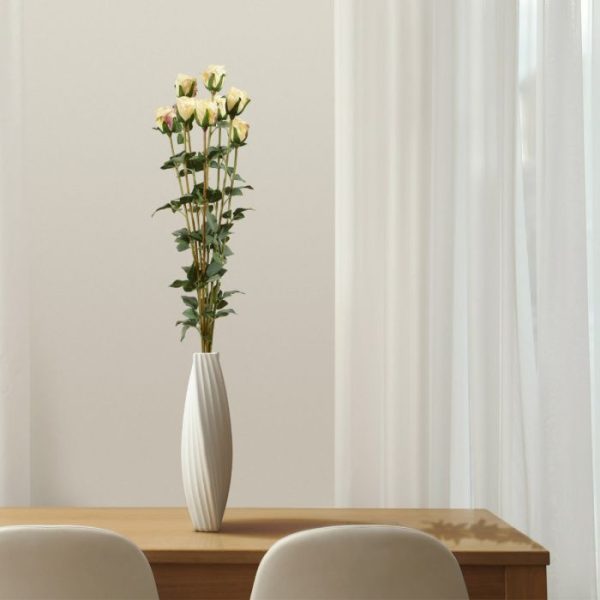 Kunst Rozenbundel x8 70 cm creme 4