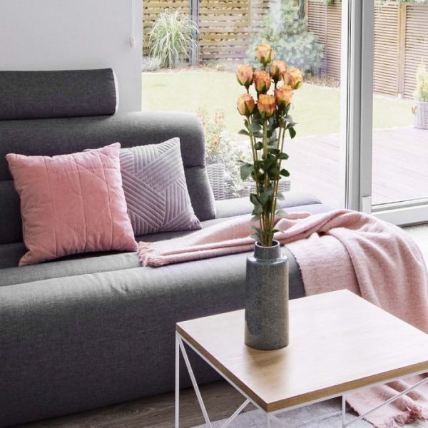 Kunst Rozenbundel x8 70 cm oranje 5