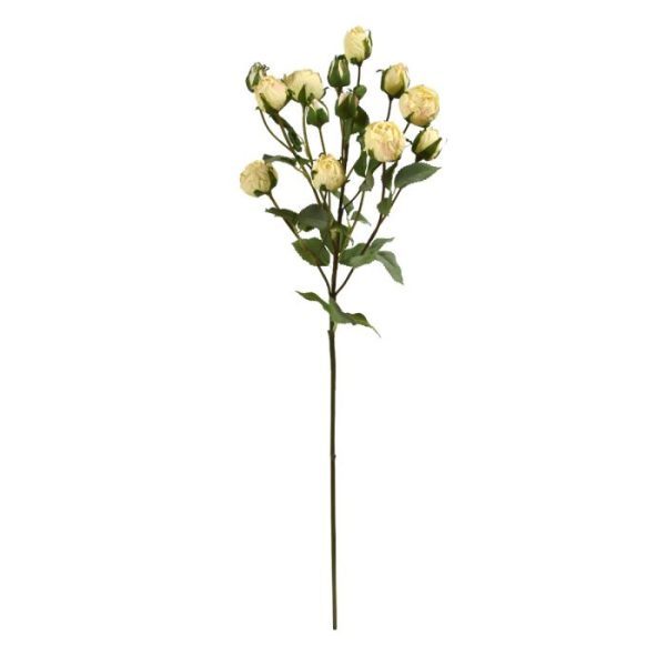 Kunst steelbloemen Kunst Trosrozentak 70 cm creme 2