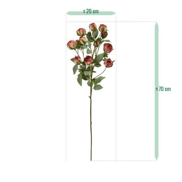 Kunst Trosrozentak 70 cm roze Wilt u uw bezoekers met bosjes voor trosjes laten vallen