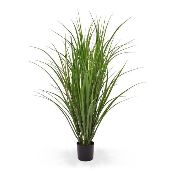 Groene kunstplanten vaste vulling. De pot heeft een diameter van 12 cm. Dit kunstgras model is ook verkrijgbaar in een hoogte van 120 en 165 cm en in e...