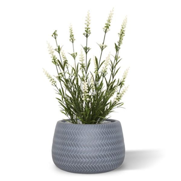 Lavendel Kunstplant 50 cm UV wit in pot Dit uv bestendige