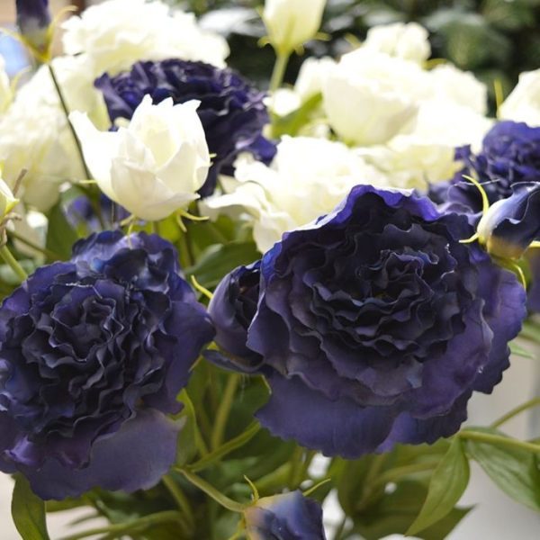 Kunst steelbloemen Lisianthus kunst steelbloem 80 blauw 2