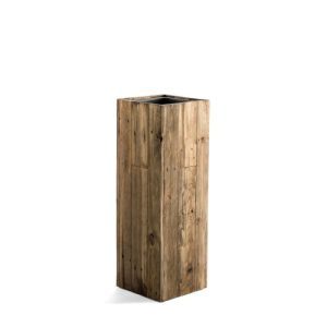 licht van gewicht en milieubewust. Met de houten potten en plantenbakken van de serie Marrone creëert u eenvoudig een natuurlijke sfeer. Omdat de producten van gerecycled hout zijn gemaakt