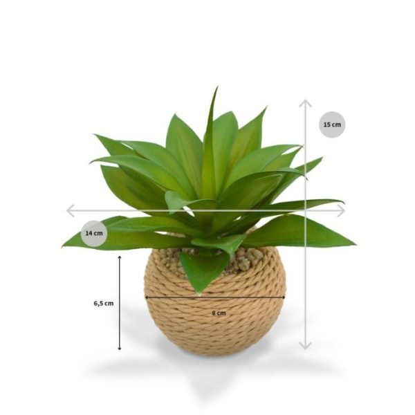 Zeer mooi nagemaakt Mini Agave kunstplantje