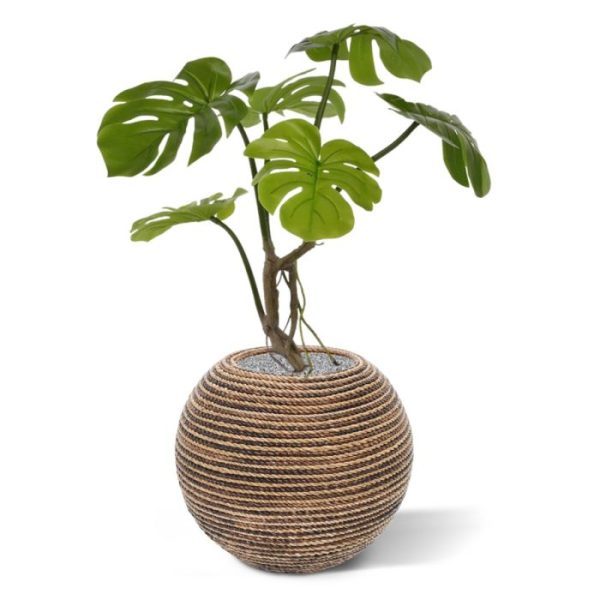Monstera kunstplant 50 cm Nieuw - Monstera kunstplant 50 cm in plastic pot