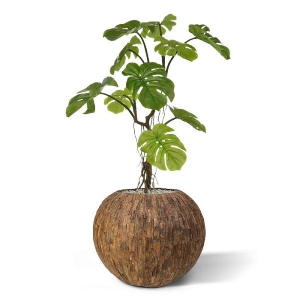 Monstera kunstplant 90 cm Nieuw - Monstera kunstplant 90 cm in plastic pot