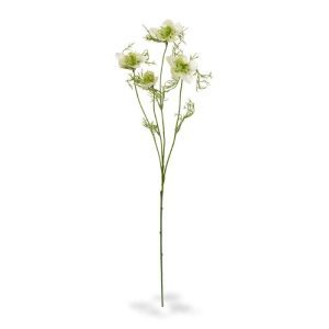 Deze mooie Nigella kunsttak is oorspronkelijk familie van de Ranonkel. De kunsttak is opgebouwd uit een steel met daarop 4 perfect nagemaakte