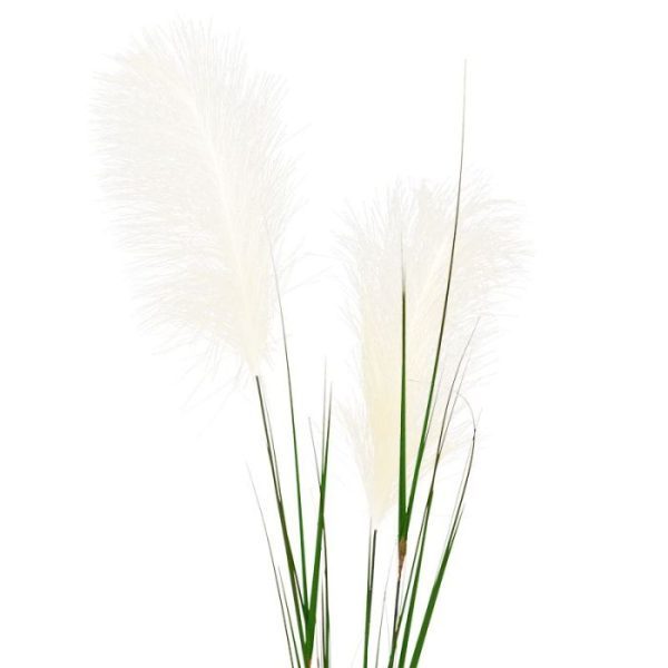 Kunstboeketten boeket of sierpot. Deze levensechte Pampas kunststeel heeft een totale lengte van ongeveer 120 cm. De decoratieve Pampasgras pluimen zelf zijn ongeveer 35 cm lang.