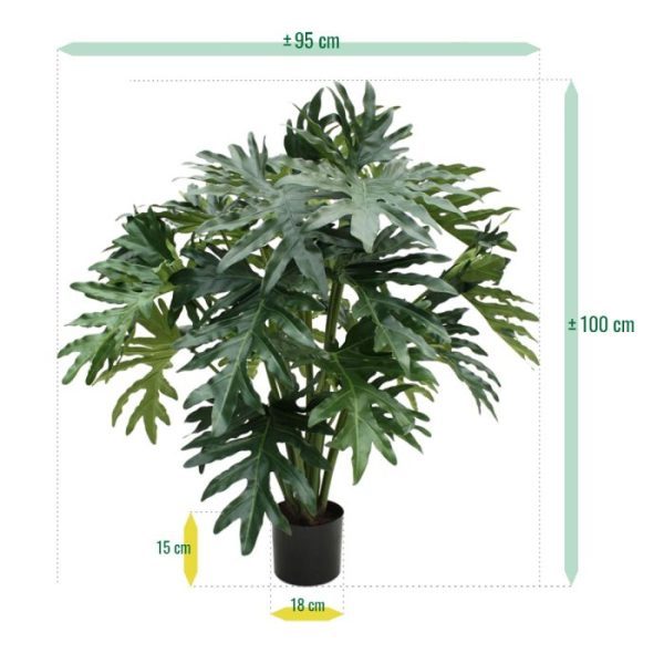 Philo-Selloum-kunstplant-100-cm-3 maar qua afmeting ook heel groot