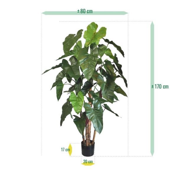 Philodendron deluxe kunstboom 170 cm 3