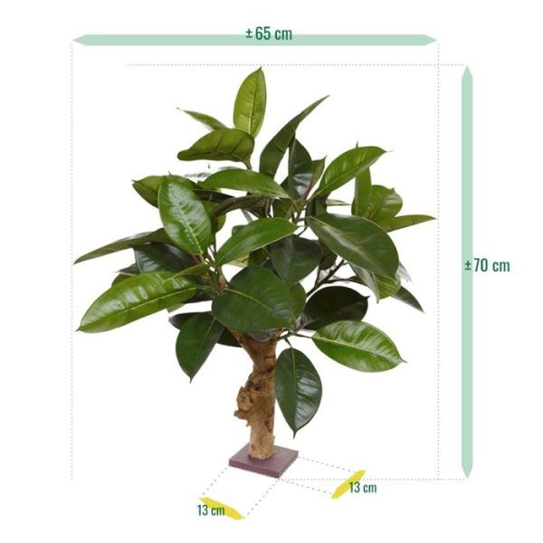 Philodendron-kunstplant-70-cm-op-voet-3 alsook lage pot te plaatsen. De kunstzijden Philo standaard op een houten voet geleverd.