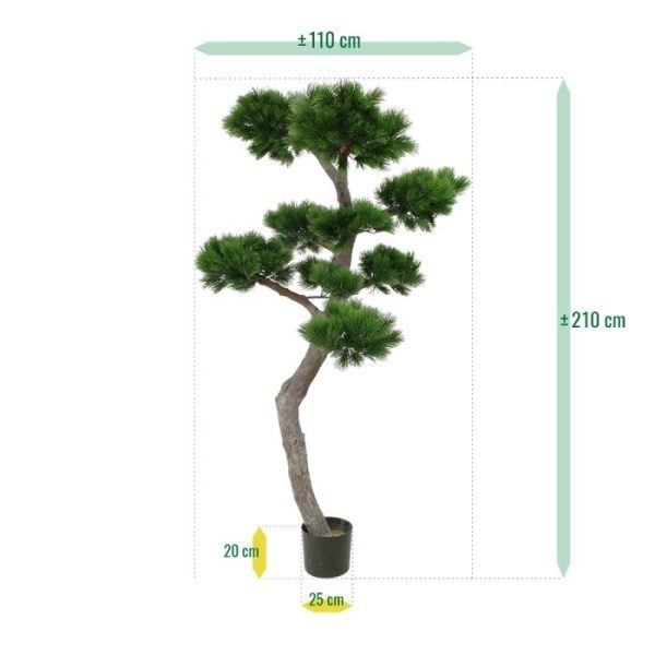 zodat deze eenvoudig in luxe hoge als ook lage sierpot geplaatst kan worden. Deze kunstbonsai wordt verstuurd met losse takken en zijn zelf zeer eenvoudig te monteren.