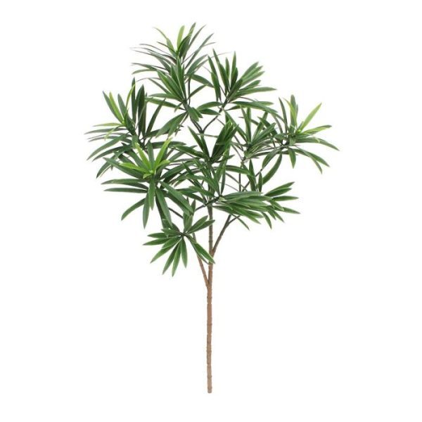 Kunst bladtakken waardoor deze kunstbladtak zowel binnen als buiten te gebruiken is. De subtiel nagemaakte Podocarpus tak heeft een totale lengte van ongeveer 53 cm en een breedte van ongeveer 30 cm.   Vraag ons naar de diverse mogelijkheden en toepassingen!