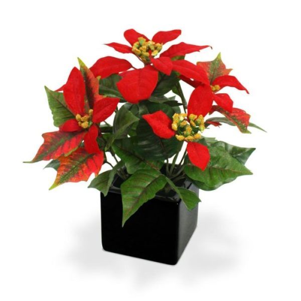 Poinsettia-kunstboeket-25-cm-rood-7 Poinsettia kunstboeket 25 cm rood 7