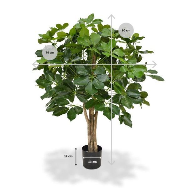 Schefflera 90 cm kunstplant op stam 3