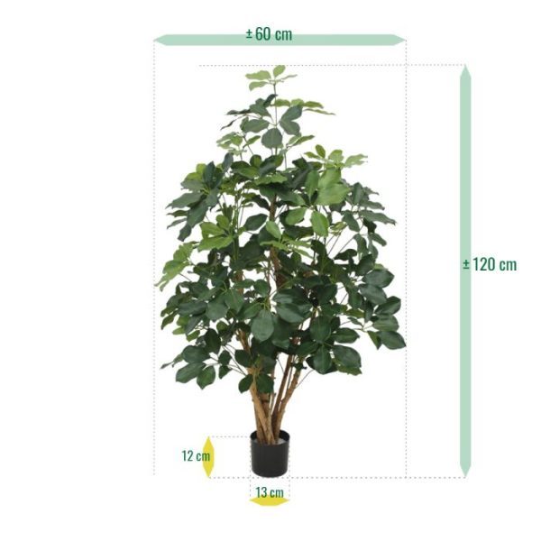 Schefflera Exotica 120 cm kunstplant 6