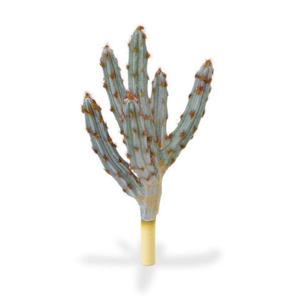 Tetragonus kunst cactus boeket 35 cm bruin 3