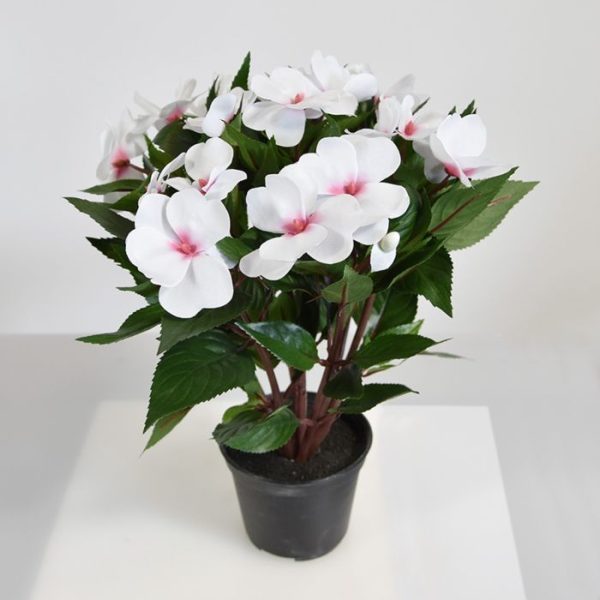 Vlijtig Liesje kunstplant 30 cm creme 4