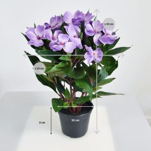 Vlijtig Liesje kunstplant 30 cm paars