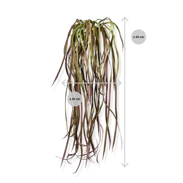Zeegras kunsthangplant 60 cm burgundy Maximaal genieten