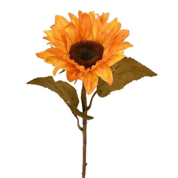 Zonnebloem kunsttak M 65 cm oranje 2