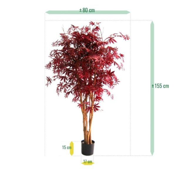 Acer Burgundy 160 cm kunstboom 6