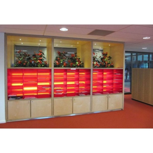 heeft een hoogte van ongeveer 80 cm en een doorsnede van circa 50 cm. Door de enorme variatie aan groene bladeren ziet de Anthurium er zeer natuurgetrouw uit. De plant wordt standaard geleverd in een kunststof binnenpot