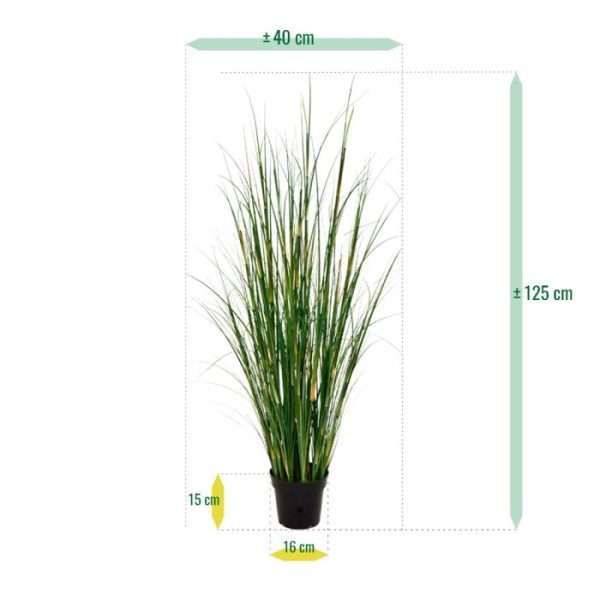 Bamboe kunstgrasplant 120 cm 6