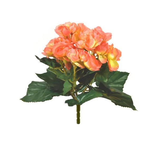 Begonia-kunstboeket-20-cm-zalm-3 Begonia kunstboeket 20 cm zalm 3