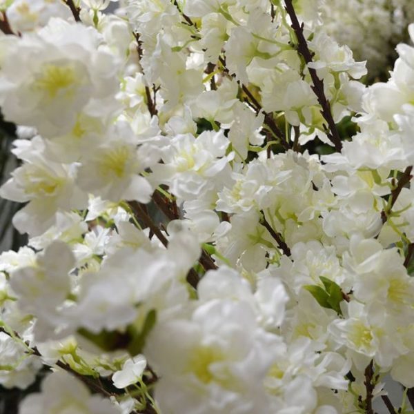 Kunst steelbloemen Bloesem kunsttak XL 125 cm creme 2