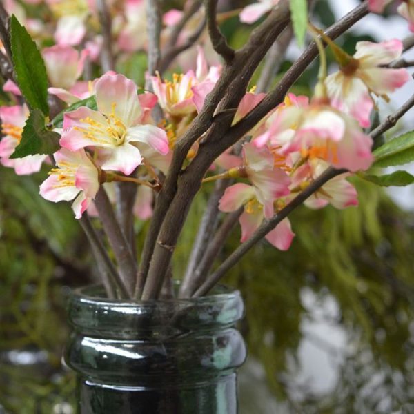 Kunst steelbloemen Bloesem kunsttak deluxe 120 cm roze 2