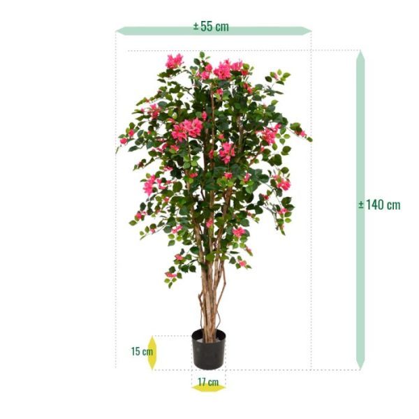 Bougainvillae kunstplant 150 cm Cerise 7