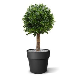 Deze kleine kunst Buxus Bol is gemaakt vanuit een hoogwaardige pvc soort