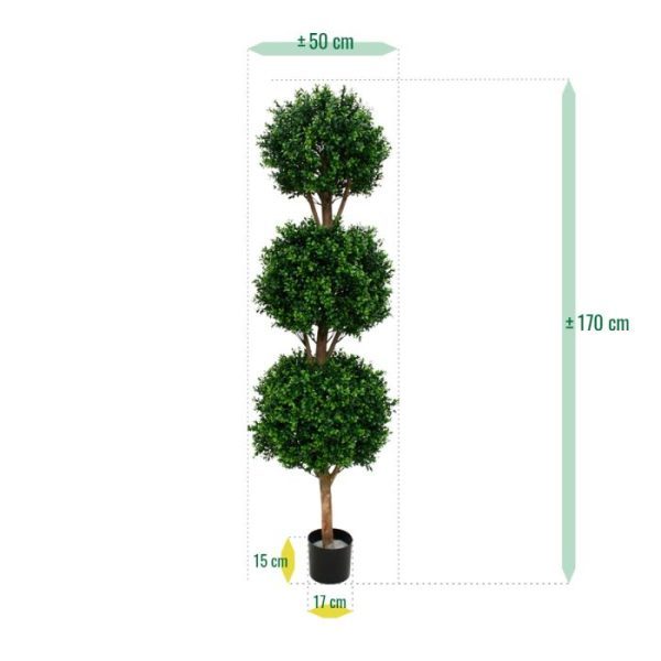 Buxus-Bol-Deluxe-x3-175-cm-UV-4 de diameter van de onderste bol is ongeveer 50 cm