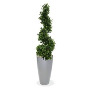De Buxus Spiraal Deluxe 100 cm is gemaakt van hoogwaardig pvc. Daardoor kunt u deze kunstboom zowel binnen als buiten een mooie plek geven. De vernieuwde versie is met name door zijn kleur en nieuwe blaadjes bijna niet meer van de echte Buxus te onderscheiden en bijzonder decoratief! De kunst Spiraalboom is ongeveer 100 cm hoog en heeft een breedte van ongeveer 30 cm. Let op! De stam is van echt hout en dus vatbaar voor weersinvloeden en zwammen. Voor een langere levensduur raden wij aan om de stam te behandelen met een primer of beits.