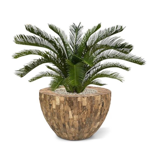 Groene kunstplanten uv bestendige materialen en heeft een hoogte van ongeveer 70 tot 80 cm. De diameter van de gehele plant meet wel 100 cm! De kunstplant wordt standaard geleverd in plastic pot