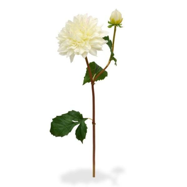 Dahlia kunsttak 50 cm creme 3