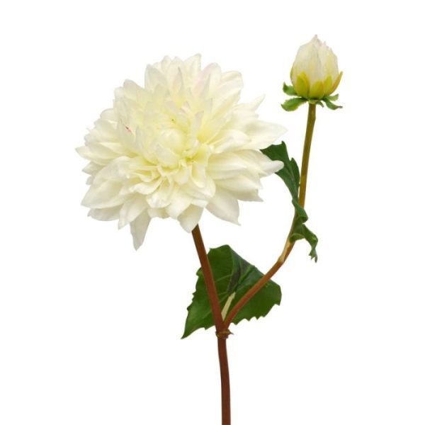 Dahlia kunsttak 50 cm creme 7