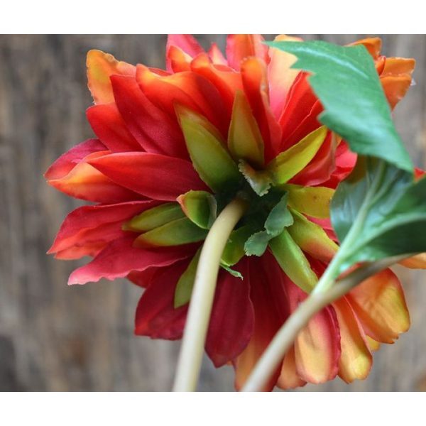 Dahlia kunsttak 50 cm oranje 3