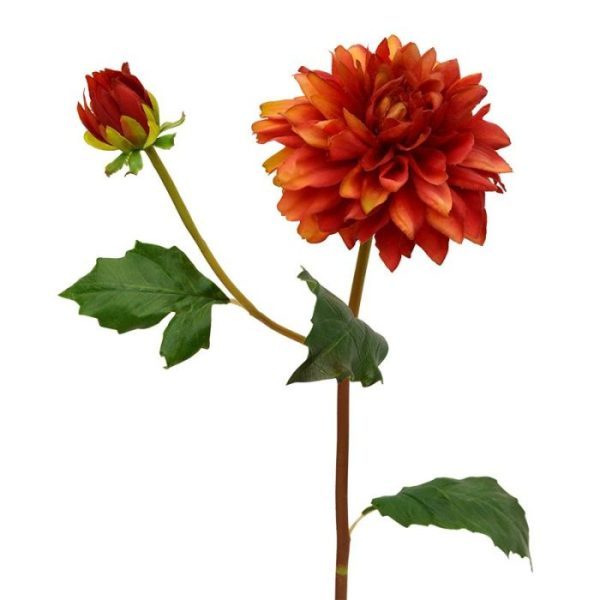 Dahlia kunsttak 50 cm oranje 6