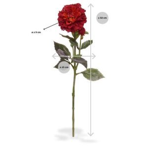 Nieuw - Dahlia kunsttak 60 cm rood