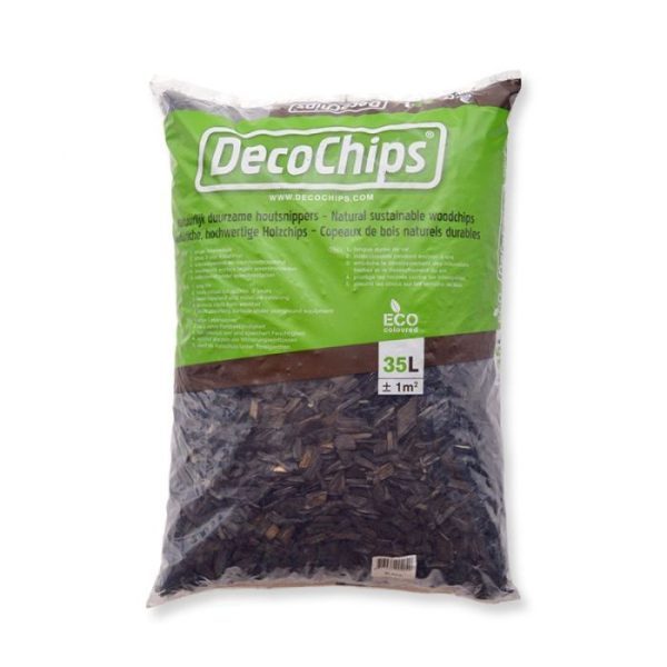 Plantenbakken Decochips 20 40 mm 35 L zwart 1