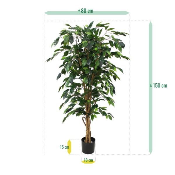 Ficus-Benjamini-Kunstboom-150-cm-4 Ficus Benjamini Kunstboom 150 cm 4